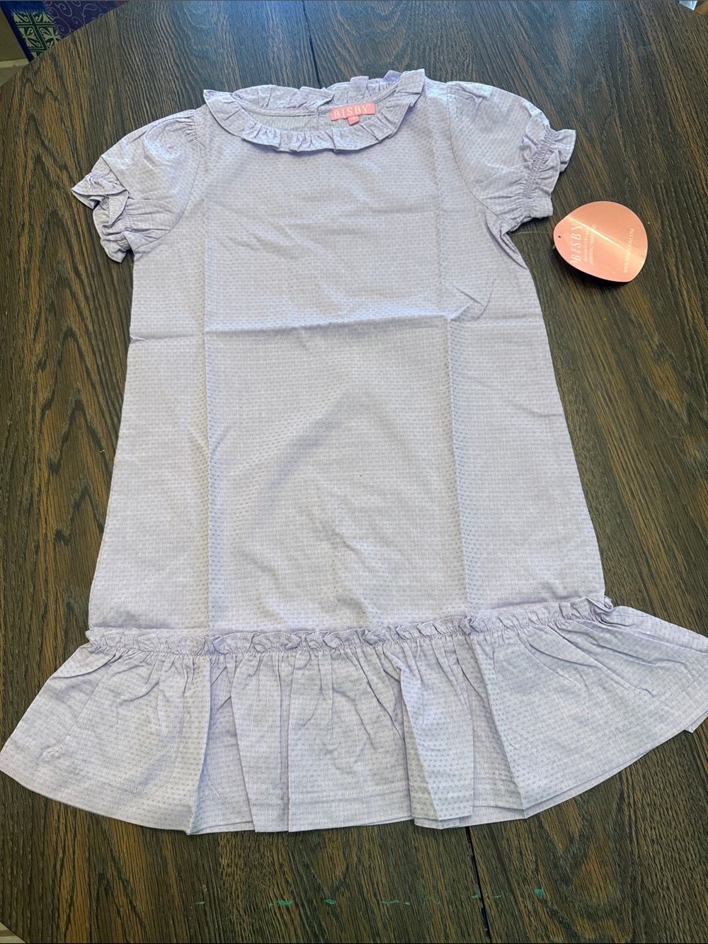 Bisby size 7 Ruffle Hem Lavender Girl's Dress
